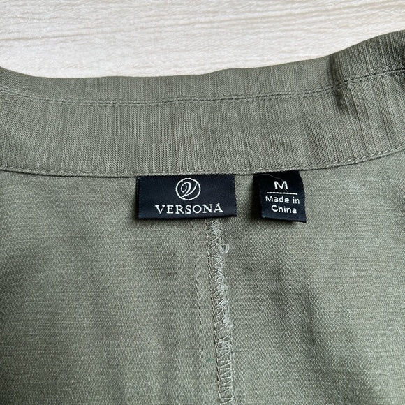 Army Green Women's Jacket with Ruffle size M - Picture 4 of 7